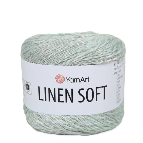 SOFT MINT YarnArt Linen Soft Yarn – Cotton Linen Blend for Knitting & Crochet - DK weight (Light #3) YarnArt Linen Soft Yarn – Cotton Linen Blend for Knitting & Crochet - DK weight (Light #3)