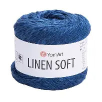 MIDNIGHT BLUE YarnArt Linen Soft Yarn – Cotton Linen Blend Knitting & Crochet Yarn - DK weight (Light #3) YarnArt Linen Soft Yarn – Cotton Linen Blend Knitting & Crochet Yarn - DK weight (Light #3)