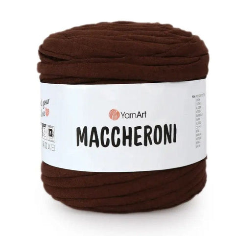 BROWN YarnArt Maccheroni Fabric Strip Yarn | T-Shirt Yarn for Crochet & Knitting YarnArt Maccheroni Fabric Strip Yarn | T-Shirt Yarn for Crochet & Knitting