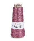 DUSTY ROSE SEQUIN YarnArt Paillettes Yarn 50g | Sequined Fancy Knitting Yarn, Super Fine/Lace Yarn Weight (Weight 0) YarnArt Paillettes Yarn 50g | Sequined Fancy Knitting Yarn, Super Fine/Lace Yarn Weight (Weight 0)