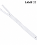 20cm WHITE YKK #3 Nylon Coil Closed-End Zipper with Standard Slider YKK #3 Nylon Coil Closed-End Zipper with Standard Slider