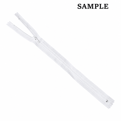 40cm WHITE 501 YKK #5 Nylon Coil Closed-End Zipper for Tote Bags & Medium Bags YKK #5 Nylon Coil Closed-End Zipper for Tote Bags & Medium Bags