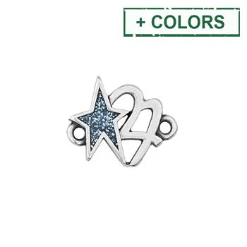 Zamak New Year '27' Connector with Star – 12.5 × 15.8mm Zamak New Year '27' Connector with Star – 12.5 × 15.8mm