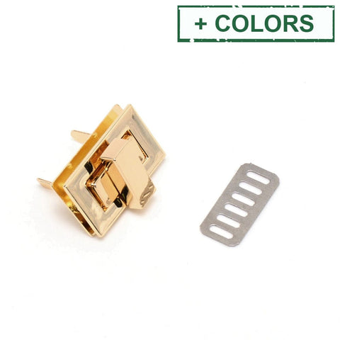 Zinc Alloy Bag Twist Lock Accessories – Rectangle Turn Lock for Handbags & DIY Crafts Zinc Alloy Bag Twist Lock Accessories – Rectangle Turn Lock for Handbags & DIY Crafts