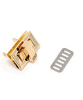 LIGHT GOLD Zinc Alloy Bag Twist Lock Accessories – Rectangle Turn Lock for Handbags & DIY Crafts Zinc Alloy Bag Twist Lock Accessories – Rectangle Turn Lock for Handbags & DIY Crafts