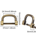 Zinc Alloy D-Clasps – Antique Bronze Bag Hardware Accessories, D-Shaped Strap Connector Zinc Alloy D-Clasps – Antique Bronze Bag Hardware Accessories, D-Shaped Strap Connector