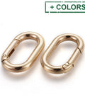 Zinc Alloy Key Clasps, Spring Gate Rings, Oval Rings, 34.5x21x5mm Zinc Alloy Key Clasps, Spring Gate Rings, Oval Rings, 34.5x21x5mm