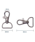 GUN METAL Zinc Alloy Swivel Lobster Claw Clasps, Swivel Snap Hook Zinc Alloy Swivel Lobster Claw Clasps, Swivel Snap Hook