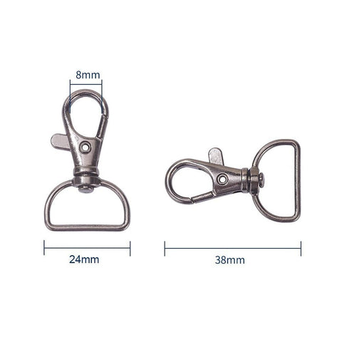 GUN METAL Zinc Alloy Swivel Lobster Claw Clasps, Swivel Snap Hook Zinc Alloy Swivel Lobster Claw Clasps, Swivel Snap Hook