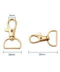 GOLDEN Zinc Alloy Swivel Lobster Claw Clasps, Swivel Snap Hook Zinc Alloy Swivel Lobster Claw Clasps, Swivel Snap Hook