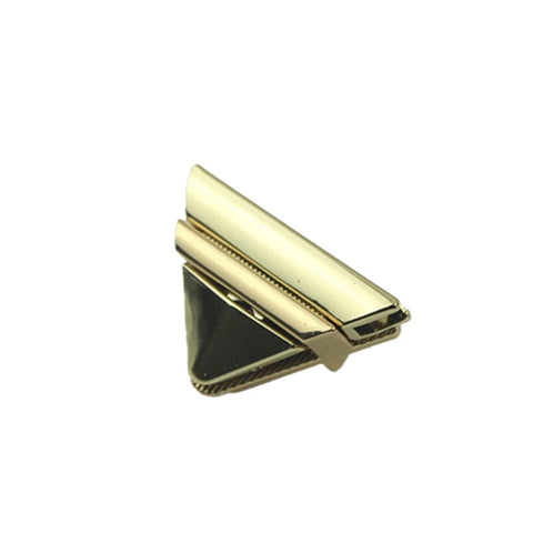 LIGHT GOLD Zinc Alloy Twist Bag Lock Purse Catch Clasps, Triangle Zinc Alloy Twist Bag Lock Purse Catch Clasps, Triangle