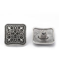 Zinc Metal Alloy Shank Buttons, Square, Antique Silver, 13x6.6mm, Hole: 2.2mm Zinc Metal Alloy Shank Buttons, Square, Antique Silver, 13x6.6mm, Hole: 2.2mm