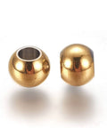 4x3mm 100pcs. Vacuum Plating 304 Stainless Steel Spacer Beads, Round, Golden, 4x3mm 100pcs. Vacuum Plating 304 Stainless Steel Spacer Beads, Round, Golden, 4x3mm
