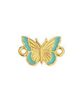 24KT GOLD PLATED/LIGHT BLUE 10pcs Alloy Motif Butterfly 16x11mm 10pcs Alloy Motif Butterfly 16x11mm