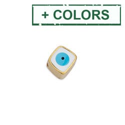 10pcs. Alloy Square Eye Bead, 8mm 10pcs. Alloy Square Eye Bead, 8mm