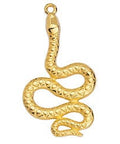 24. x 45.mm Snake pendant 24Kt Gold Plated 24. x 45.mm Snake pendant 24Kt Gold Plated