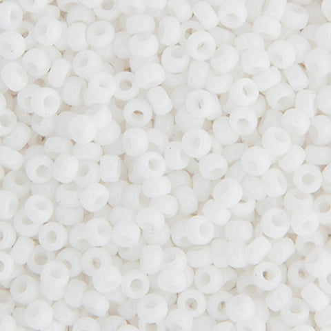250g Miyuki Seed Beads 8/0 White Opaque, 0402 M8-0402 SEED BEADS 8/0 WHITE OPAQUE