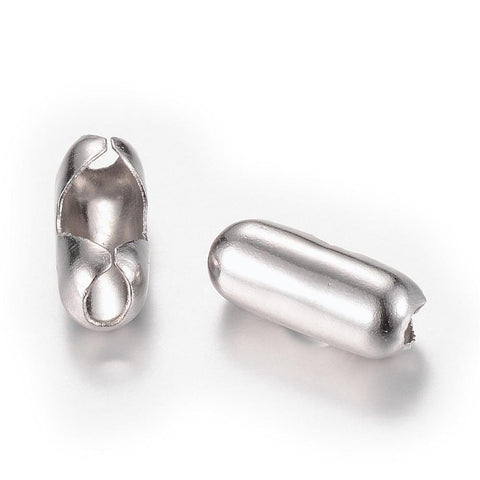 304 Stainless Steel Ball Chain Connectors, about 8mm long 304 Stainless Steel Ball Chain Connectors, Stainless Steel Color Size: about 8mm long, 3mm in diameter, 3mm inner diameter, hole: 1.5mm.