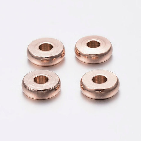 304 Stainless Steel Bead Spacers, Donut, Rose Gold 8MM 304 Stainless Steel Bead Spacers, Donut, Rose Gold Size: about 8mm in diameter, 2.5mm thick, hole: 3mm