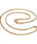 304 Stainless Steel Box Chain Necklaces, Golden (45.5cm), 2mm wide 304 Stainless Steel Box Chain Necklaces, Golden (45.5cm), 2mm wide