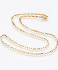 304 Stainless Steel Box Chain Necklaces, Golden(45cm) long 304 Stainless Steel Box Chain Necklaces, with 304 Stainless Steel Beads and Clasps, Golden Size: about 17.7"(45cm) long, 2.5mm wide, link: 5x2.5x1mm, clasp: 11x7mm.
