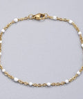 304 Stainless Steel Bracelet, with Enamel, White 20CM 304 Stainless Steel Bracelet, with Enamel, White 20CM