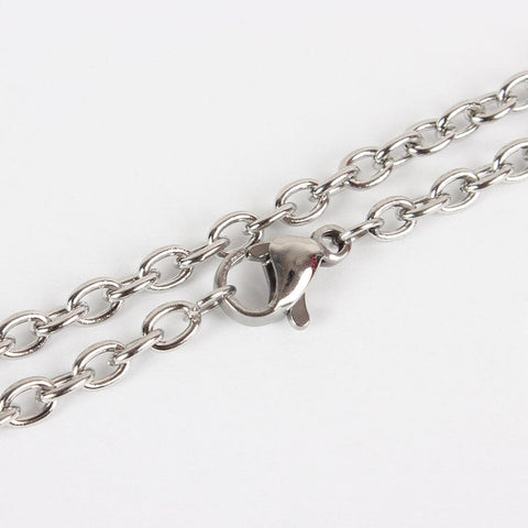 304 Stainless Steel Cable Chain Necklace Makings, 59.9cm 304 Stainless Steel Cable Chain Necklace Makings, 59.9cm