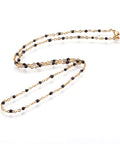 304 Stainless Steel , Cable Chain Necklace with Enamel, Black Size:  necklace: about 19.52''~19.76"(49.6~50.2cm) 304 Stainless Steel , Cable Chain Necklace with Enamel, Black Size:  necklace: about 19.52''~19.76"(49.6~50.2cm)