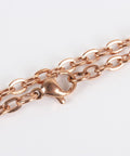 304 Stainless Steel Cable Chain, Rose Gold Size: about 23.6"(59.9cm) long, ring: 304 Stainless Steel Cable Chain for Necklace Makings, with Lobster Claw Clasps, Vacuum Plating, Rose Gold Size: about 23.6"(59.9cm) long, ring: 3.1x4.3x0.3mm