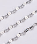304 Stainless Steel Cable Chains, 4X2mm 304 Stainless Steel Cable Chains, Decorative Chains, Soldered, with Flat Oval Connector, Stainless Steel Color Size: about 2mm wide, 4mm long, 0.09mm thick.