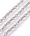 304 Stainless Steel Cable Chains, 4X3mm 304 Stainless Steel Cable Chains, 4X3mm
