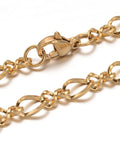 304 Stainless Steel Chain Bracelets, Golden about 8-1-8"(205mm) long, 304 Stainless Steel Chain Bracelets, Golden about 8-1-8"(205mm) long,