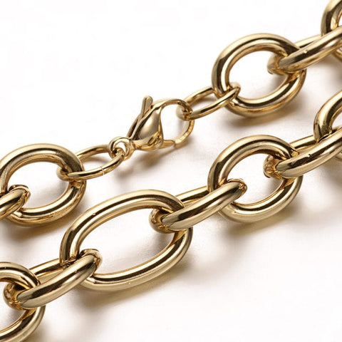 304 Stainless Steel Chain Necklaces, Golden, 44.9cm 304 Stainless Steel Chain Necklaces, Golden, 44.9cm