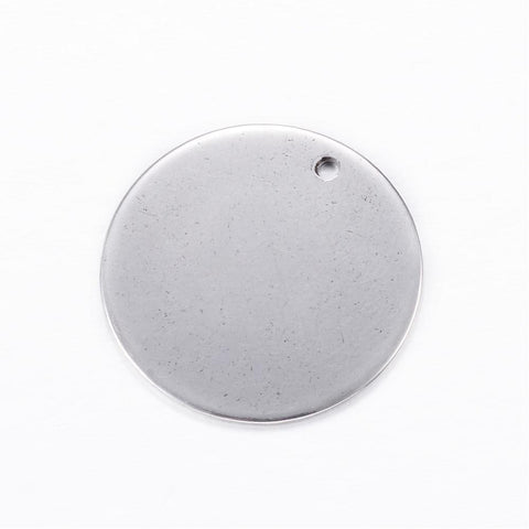 304 Stainless Steel Charms, Flat Round, Stamping Blank Tag, 20mm 304 Stainless Steel Charms, Flat Round, Stamping Blank Tag, 20mm