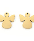 304 Stainless Steel Charms, Laser Cut, Angel, Golden 15mm 304 Stainless Steel Charms, Laser Cut, Angel, Golden 15mm