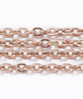 304 Stainless Steel Cross Chains, Cable Chains, Rose Gold 304 Stainless Steel Cross Chains, Cable Chains, Rose Gold Size: about 2.5mm long, 2mm wide, 0.5mm thick