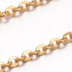 304 Stainless Steel Cross Chains, Golden 304 Stainless Steel Cross Chains, Golden Size: about 1.5mm wide, 2mm long, 0.2mm thick