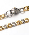 304 Stainless Steel Curb Chains Necklaces,  Faceted, (55.1cm) long 304 Stainless Steel Curb Chains Necklaces,  Faceted, (55.1cm) long
