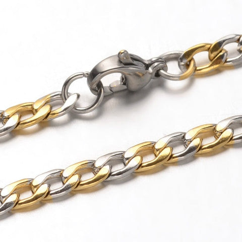 304 Stainless Steel Curb Chains Necklaces,  Faceted, (55.1cm) long 304 Stainless Steel Curb Chains Necklaces,  Faceted, (55.1cm) long