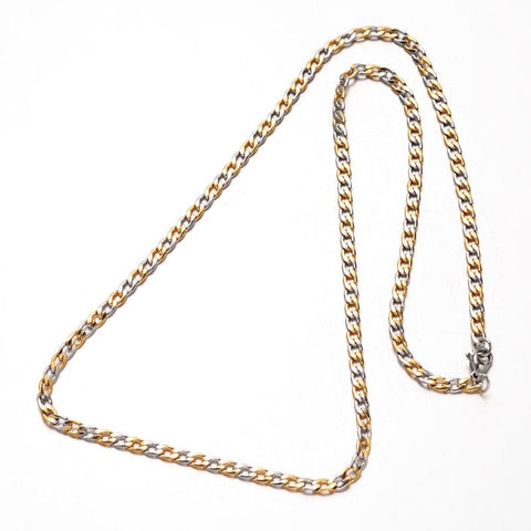 304 Stainless Steel Curb Chains Necklaces,  Faceted, (55.1cm) long 304 Stainless Steel Curb Chains Necklaces,  Faceted, (55.1cm) long