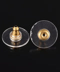 304 Stainless Steel Ear Nuts Earrings Backs, Golden 11mm 304 Stainless Steel Ear Nuts Earrings Backs, with Plastic, Golden Size: about 11mm in diameter, 6mm thick, hole: 1mm