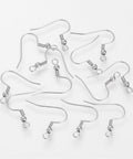 304 Stainless Steel Earring Hooks, 21mm 304 Stainless Steel Earring Hooks, Stainless Steel Color Size: about 21mm long, 21mm wide, 3mm thick, hole: 2mm; pin: 0.6mm