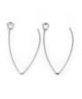 304 Stainless Steel Earring Hooks, 30mm 304 Stainless Steel Earring Hooks, 30mm