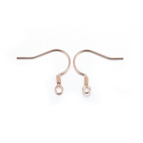 304 Stainless Steel Earring Hooks, Rose Gold 21mm 304 Stainless Steel Earring Hooks, Rose Gold Size: about 18.5mm long, 21mm wide, 2mm thick, hole: 2mm, pin: 0.7mm
