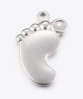304 Stainless Steel Enamel Settings, Foot, Stainless Steel 23MM 304 Stainless Steel Enamel Settings, Foot, Stainless Steel Color Size: about 14mm wide, 23mm long, 2mm thick, hole: 1.5mm.