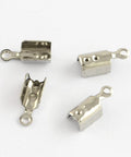 304 Stainless Steel endings fold over Crimp Cord Covers 304 Stainless steel endings
