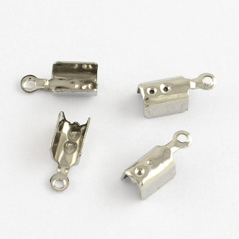 304 Stainless Steel endings fold over Crimp Cord Covers 304 Stainless steel endings