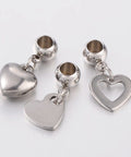 304 Stainless Steel European Random Large Hole Dangle Charms, 21~22mm 304 Stainless Steel European Random Large Hole Dangle Charms, 21~22mm