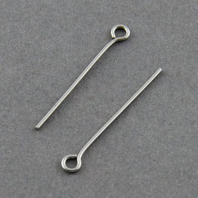 304 Stainless Steel Eye Pin, 65mm 304 Stainless Steel Eye Pin, Stainless Steel Color Size: about 65mm long, hole: 2mm; pin: 0.7mm.