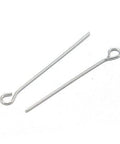 304 Stainless Steel Eyepins, 30mm 304 Stainless Steel Eyepins  Size: about 30mm long, pin: 0.6mm, hole: 2mm